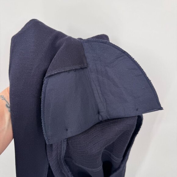 Misook‎ Cardigan Sweater Womens PXL Navy Blue Acrylic Knit Single Button Closure - Picture 10 of 11